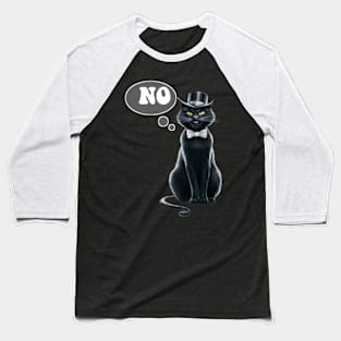 Black Cat says no Baseball T-Shirt